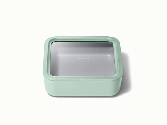 Large Storage Container - Ceramic-coated 10 cup glass Container built for clean storing. - US 8317