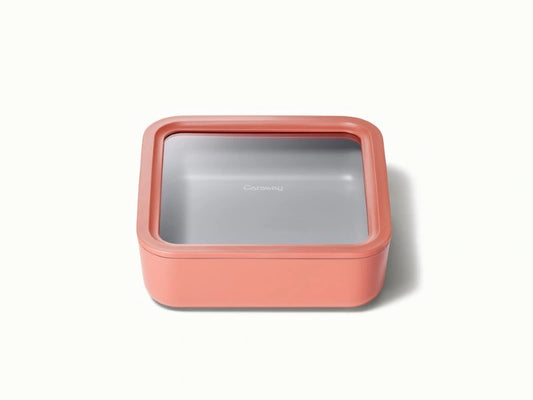 Large Storage Container - Ceramic-coated 10 cup glass Container built for clean storing. - US 1244