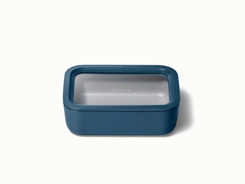 Medium Storage Container - Ceramic-coated 6.6 cup glass Container built for clean storing. - US 1532