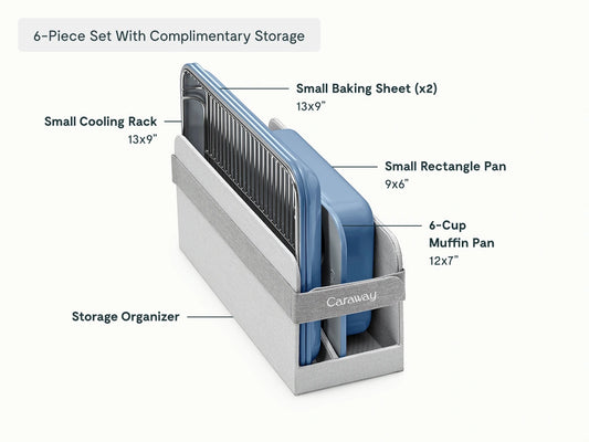 Mini Bakeware Set - 6-Piece Set With Complimentary Storage - US 9240