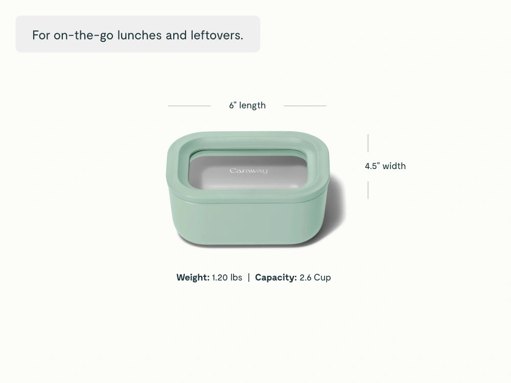 Mini Rectangle Container - 2.6 cup container for non-toxic meal prep &amp; freezer-to-oven use. - US 3887