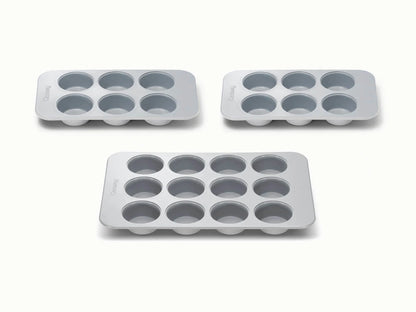Muffin Pan Trio - 12-Cup &amp; 6-Cup Non-Stick Ceramic Muffin Pans - US 2131