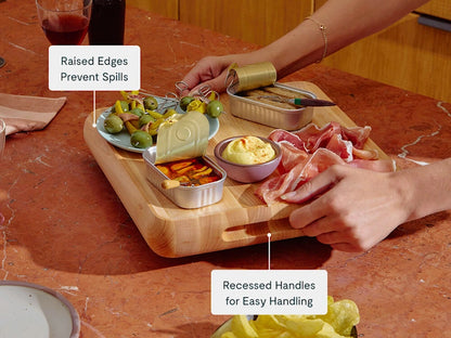 12” Prep &amp; Serve Butcher Block - Dual-Sided Square Butcher Block - US 6600