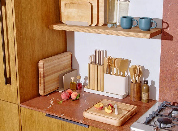 Prep &amp; Serve Butcher Block Set - 3-Piece Set With Complimentary Storage - US 3204
