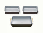 Rectangle Pan Trio - 13x9" &amp; 9x6.5" Non-Stick Ceramic Baking Pans - US 2408