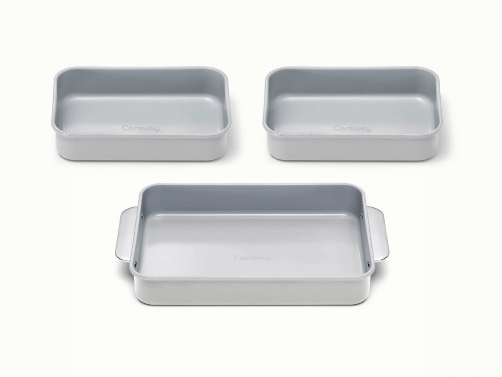 Rectangle Pan Trio - 13x9" &amp; 9x6.5" Non-Stick Ceramic Baking Pans - US 4131