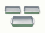 Rectangle Pan Trio - 13x9" &amp; 9x6.5" Non-Stick Ceramic Baking Pans - US 9048
