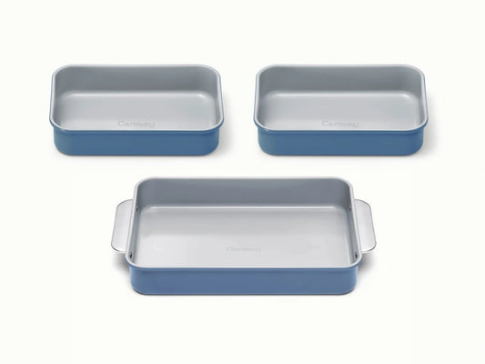 Rectangle Pan Trio - 13x9" &amp; 9x6.5" Non-Stick Ceramic Baking Pans - US 4474