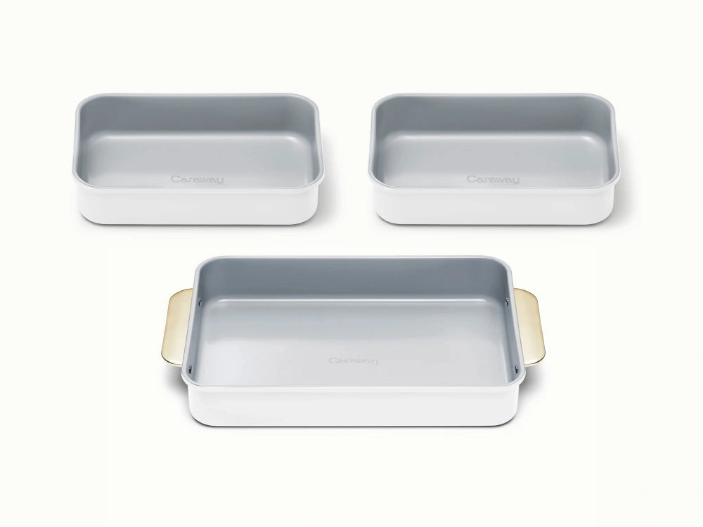 Rectangle Pan Trio - 13x9" &amp; 9x6.5" Non-Stick Ceramic Baking Pans - US 4014