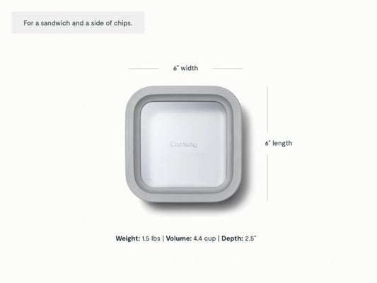Small Storage Container - Ceramic-coated 4.4 cup glass Container built for clean storing. - US 6465