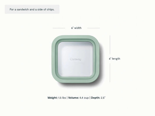 Small Storage Container - Ceramic-coated 4.4 cup glass Container built for clean storing. - US 2217