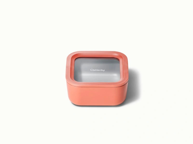 Small Storage Container - Ceramic-coated 4.4 cup glass Container built for clean storing. - US 1187