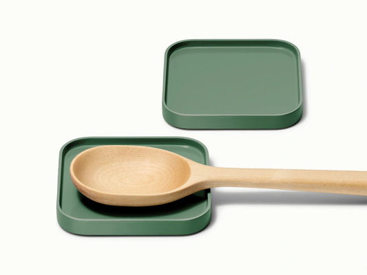 Spoon Rest Set of 2 - Set of Stackable, Non-Slip Utensil Rests - US 0019