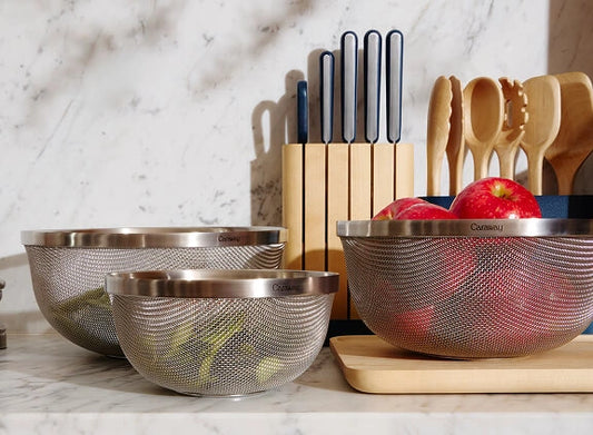 Small Stainless Steel Strainer - 2 qt Essential for Rinsing &amp; Draining Small Portions - US 5379