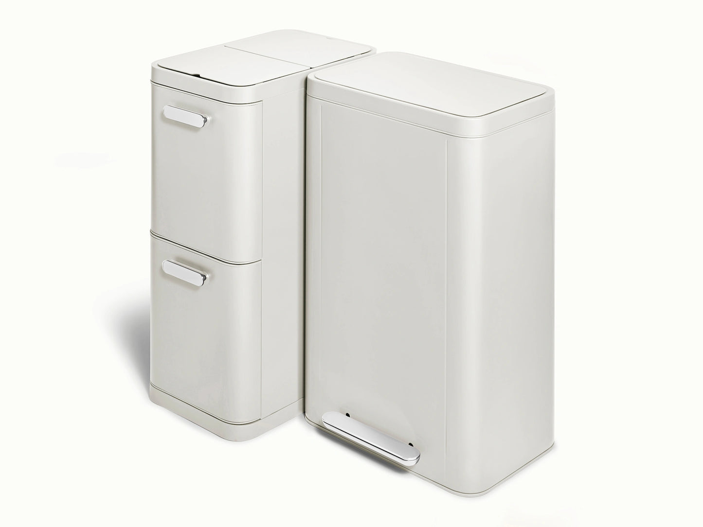 Trash &amp; Recycling Duo (Rectangular) - A Cohesive System for Clean Sorting &amp; Disposal - US 6912