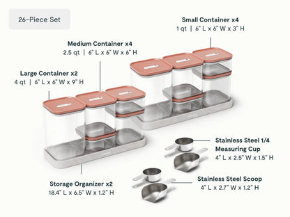 Ultimate Glass Airtight Storage Set - 26-Piece Set With Complimentary Storage - US 1082